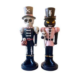 ☠️🩷 PINK Halloween Pastel Skeleton + Cat Decor Set NEW 2023 HTF